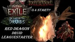 PATH OF EXILE 2 - 0.4 LEAGUESTARTER RED DRAGON DRUID NEWS & START DRUIDO WYVERN LEVELING [PoE 2]