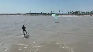 Nick Flying The Cloud Kite At Dolphin Cove In South Padre Island TX. April 13 2022.