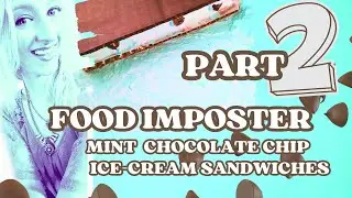 Part 2: Food Imposter- Mint Chocolate Chip Ice-Cream Sandwich Texture Painting | DIY Home Decor