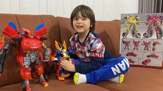 Fatih Selim&rsquo;in robotları.THEREFORMERS Ve TOBOT Tritan 3 Copolymers Robot Oyuncak Aksiyon Fig&uuml;r&uuml;