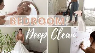 *Satisfying* BEDROOM DEEP CLEAN WITH ME | Baseboards, Dusting & More w/ Motivating Cleaning Music