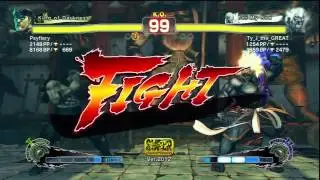 SSF4 AE Ranked Matches PSN Psyfiery vs randoms 146
