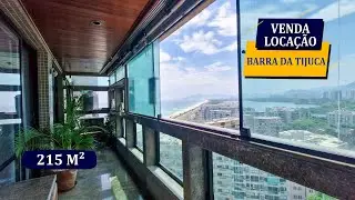 PRAIA DA BARRA DA TIJUCA VISTA SENSACIONAL LUXO 215M² 4 QUARTOS 5 BANHEIROS 3 VAGAS CLUBE COMPLETO