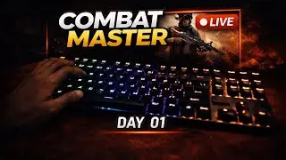 🔴 Combat Master LIVE | Silent FPS Gameplay | Keyboard Handcam | No Mic | Day 01