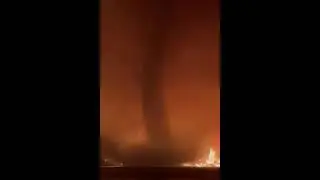 RARE FIRE TORNADO FORMS OVER CANADA LAKE