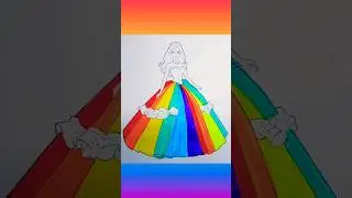 Barbie's rainbow 🌈 dress #shorts #glittery