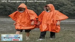 1pc Waterproof Emergency Rain Poncho Survival Gear Equipment Camping Outdoor *