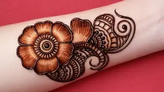 Front hand mehndi design arabic simple mehndi design  Latest stylish mehndi design front hand mehndi