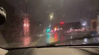 Seattle city Rain Vlog | late night after work rain storm came by midnight. 1/8/24.