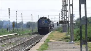 HIGH SPEED DIESEL ACTION AS SATYAGRAHA EXPRESS DESTROYS Adhyatmik Nagar with OffLink LKO WDM3A...:)