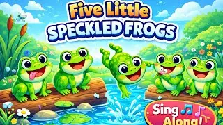 Five Little Speckled Frogs| Fun Kids Song |NurseryRhymes#fivelittlespeckledfrogs#KidsSongs