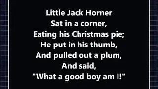 Little Jack Horner Lyrics Words Text best top popular trending sing along song  nursery rhymes