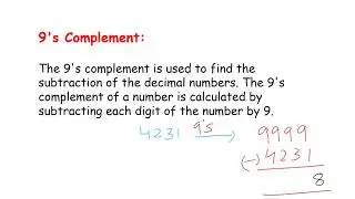 9's complement and 10's complement
