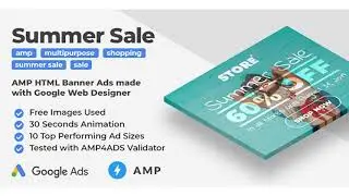 Summer Sale - Shopping Animated AMP HTML Banner Ad Templates (GWD, AMPHTML) | Codecanyon Scripts
