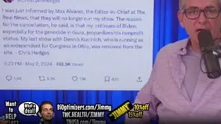 #ChrisHedges show cancelled because of #JoeBiden #Gaza genocide critique▮#TheJimmyDoreShow
