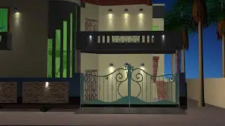 Beautiful Exterior View of a House #Exteriorview #Frontelevation #3DsMAX #AutoCAD #BeautifulDesign