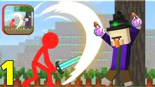 Stickman vs Craftman - All Levels Gameplay - Walkthrough Part 1 Max Lvl 1-8