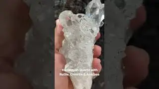 Himalayan Quartz with Rutile, Chlorite & Anatase.     #crystal #quartz #himalayan #mineral #natural