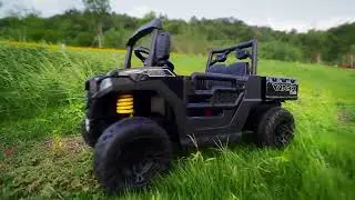 Camion ribaltabile elettrico 12V con telecomando e sospensione a molla