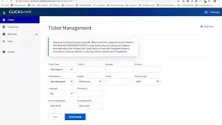 ClickBank Master Account - Tickets and Transactions