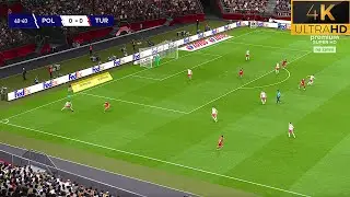 PES 2021 NEW Ultra Realism Mods | Poland vs Turkey | PES 2024 Patch | 4K