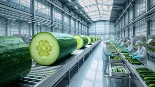Inside the Modern Cucumber Factory - Amazing Automatic Pickling Line Process
