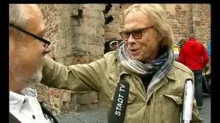 Begr&uuml;&szlig;ung der Schauspieler in der Stiftsruine in Bad Hersfeld