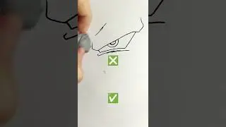 How to draw Vegeta Ultra Ego eyes #shorts #drawing #satisfying #art #art #dragonball #tutorial