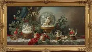 Artistic Frame TV | Christmas Screensaver | Holiday Snow globes | Holly | 2 hours - FREE 