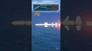 US UGM-84 Harpoon Missile 3D Launch #shorts #modernwarships