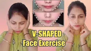 100% Effective Face Lifting Exercise for JOWLINE, V-SHAPED SAGGING CHEEKS! Looks 10 Year Younger..