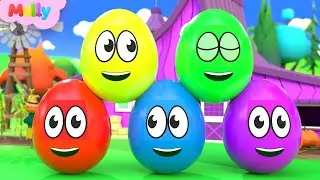 Aprenda Cores e Números | Ovos Coloridos na Fazenda | Melly em Português – Canções Infantis Músicas