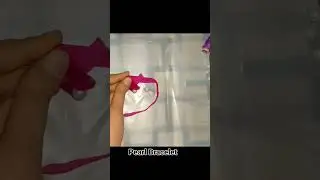 Pearl Bracelet for girls🔮 #creativecraftideas #ribbonbracelet#viral#shortvideo