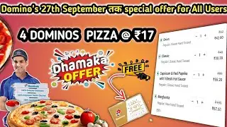 4 DOMINOS PIZZA in ₹17 मे😋🍕|dominos coupon code today|Domino's pizza offer| Dominos coupon code 2025