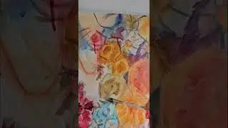 We continued with this painting today! #art #floralart #calgaryart