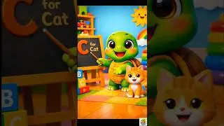 C for Cat 🐱 | Learn Alphabet C with Mithu Turtle 🐢 #albhabet #abcdlearning #turtle #kidseducation