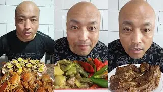 YUMMY/Challenge Eating Pork 🤤 Meat 🥓 Noodle 🍜😋, Friend Fish 🍗 chicken #mukbang #noodles #beef #meat 
