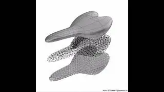 Concept saddle from surfaces to wireframe to lattice | KD