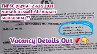 TNPSC Group 2&2a 2021 Notification/Vacancy Details Released/TNPSC Latest News today in tamil