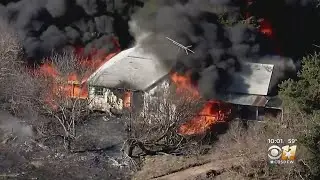Estimated 300-Acre Grass Fire In Wise County Engulfs A House, Sends Horses Running