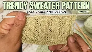 Knitting Texture: How to Knit a Chain Stitch Cable Pattern || Cable Knitting Design (Step by Step)