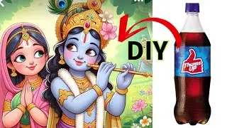 DIY Radha Krishna from plastic bottle #janmashtami #krishna #radhakrishna #radha #diy #plastic #easy