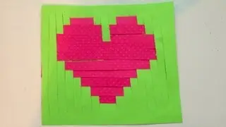 DIY Valentine PiXEL heart CARD