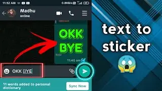 text to stickers whatsapp||text to sticker app||text se sticker kaise banaye||kannada whatsapp trick