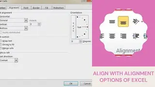 Alignment, orientation, wrap text, merge cells in Excel | Alignment group option in excel #indictech