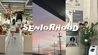 ( 3 ) SENIORHOOD 🎞 .&deg; | student life as a senior, mini weekend getaway, lots of food + drinks !