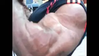 Sami Al Haddad Training Biceps 20 days out from Mr. Olympia 2013