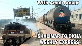 22906 Shalimar to okha weekly express high speed skipping CHARODA railway station