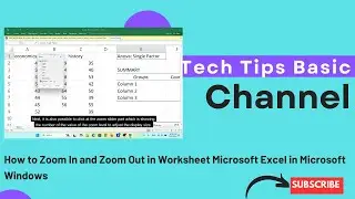 27 - How to Zoom In and Zoom Out in Worksheet Microsoft Excel in Microsoft Windows #tips #excel