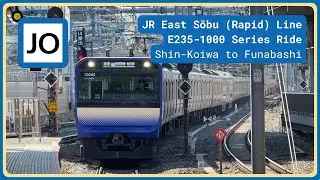 JR East E235-1000 Series Ride - Shin-Koiwa to Funabashi - Sōbu Rapid Line